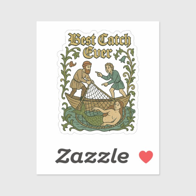 Best Catch Ever – Fishing Tales Medieval Meme (Sheet)