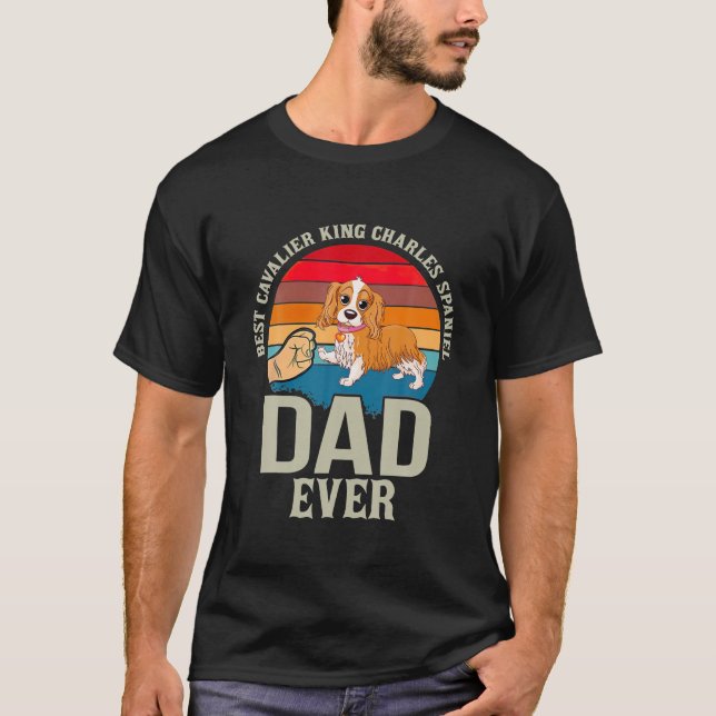 Best Cavalier King Charles Spaniel Dad Ever Cool T-Shirt (Front)