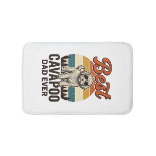 Best Cavapoo Dad Ever Vintage Dog Shirt Design_1 Bath Mat