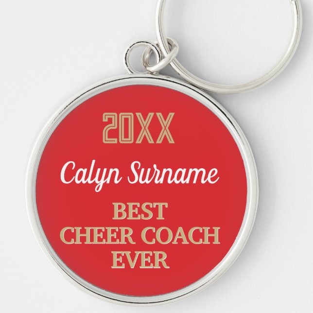 Best CHEER Coach Award Keychain (Front)