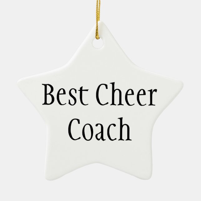 Best Cheer Coach Ceramic Ornament (Front)