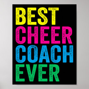 Best Cheer Coach Ever Cheerleading Squad Cheerlead Poster