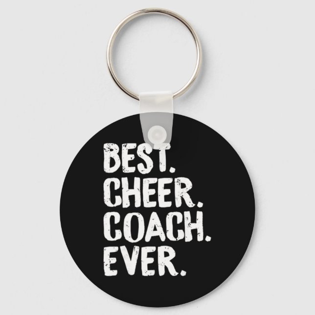 Best Cheer Coach Ever Cheerleading Squad Teacher F Keychain (Front)