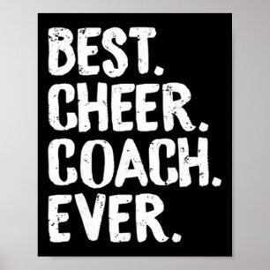 Best Cheer Coach Ever Cheerleading Squad Teacher F Poster