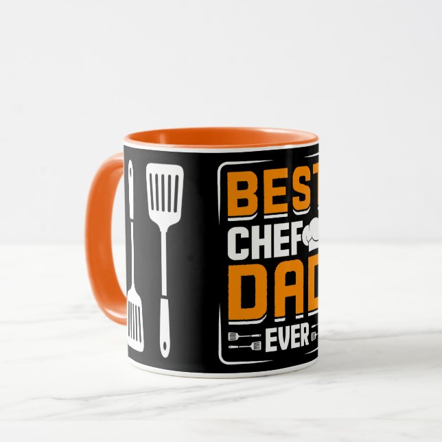 Best Chef and Dad Ever Coffee Mug (Front Left)
