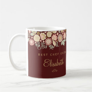 Best chef ever personalized name elegant coffee mug