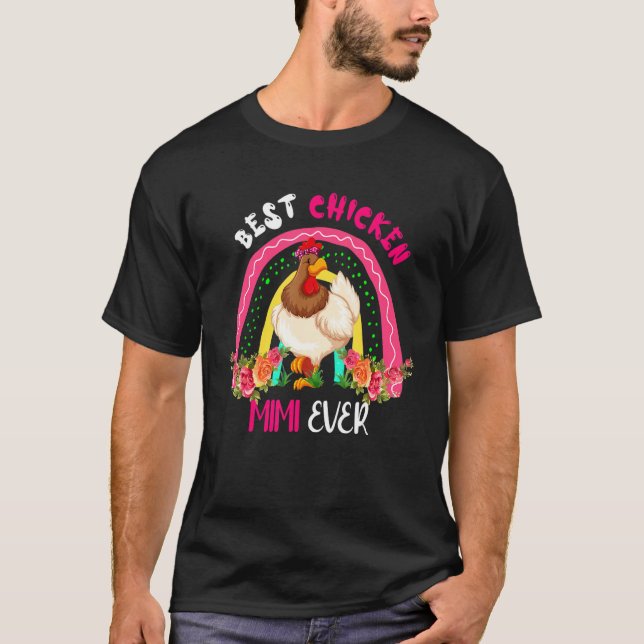 Best Chicken Mimi Ever Cute Chicken Bow Tie Mother T-Shirt (Front)