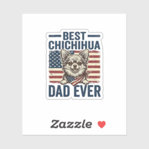 Best Chihuahua Dad Ever Patriotic Dog Shirt Design