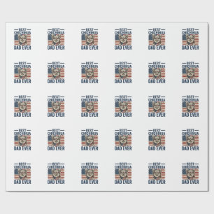 Best Chihuahua Dad Ever Patriotic Dog Shirt Design Wrapping Paper