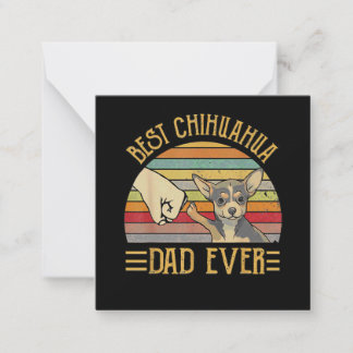 Best Chihuahua Dad Ever Retro Vintage Sunset Card