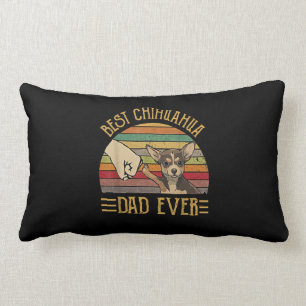 best chihuahua dad ever   sunset lumbar pillow