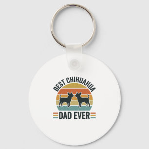 Best Chihuahua Dad Ever Vintage Dog Lover Shirt_1 Keychain