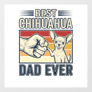 Best Chihuahua Dad Ever Vintage Dog Shirt Design_1 Window Cling
