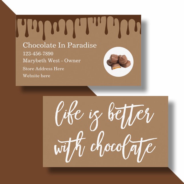 Best Chocolate Theme Business Cards (Creator Uploaded)