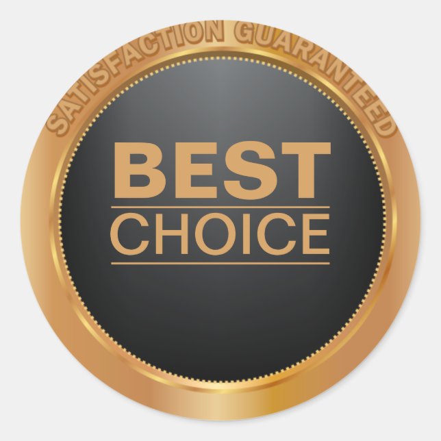 Best Choice Bronze Metallic Sticker (Front)