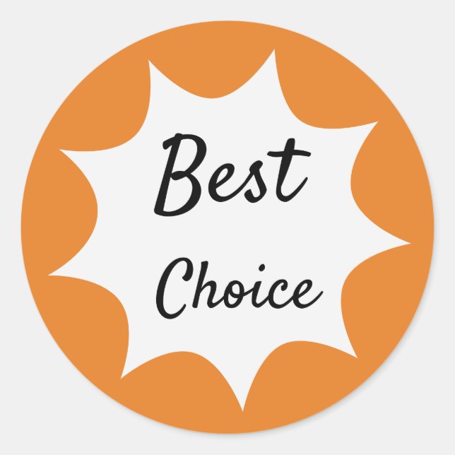 Best Choice Promotional  Classic Round Sticker (Front)