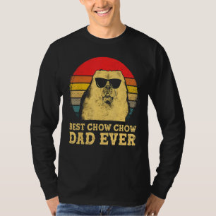 Best Chow Chow Dad Ever Dog  Retro Vintage T-Shirt