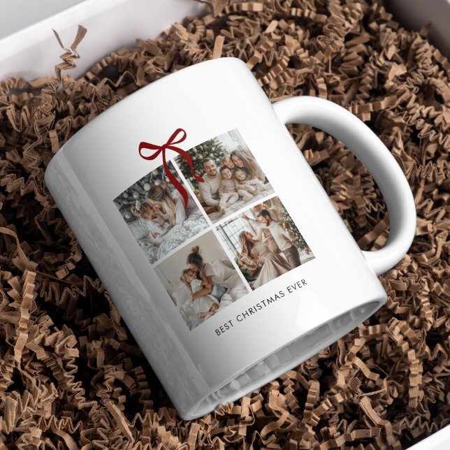 Best Christmas Ever Family Photo Collage Gift Coffee Mug (Creator Uploaded)