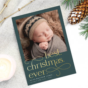 Best Christmas Ever Holiday Birth Announcement