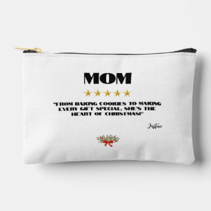 Best Christmas Mom 5-Star Review Design Editable Accessory Pouch