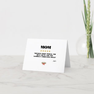 Best Christmas Mom 5-Star Review Design Editable Holiday Card