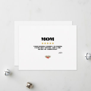 Best Christmas Mom 5-Star Review Design Editable Holiday Card