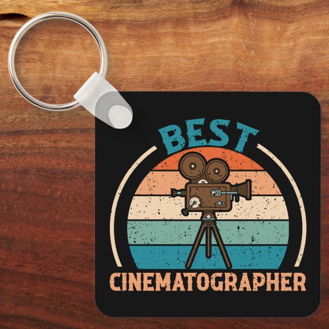 Best Cinematographer - Retro Style Keychain (Front)