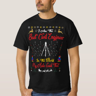 Best Civil Engineer Christmas T-Shirt