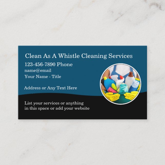 Best Cleaning Service Business Cards New (Front)