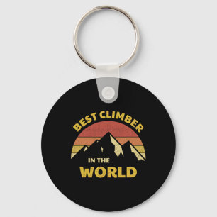 Best Climber In The World Mountaineer Mountain Cli Keychain