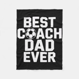 Best Coach Dad Ever Soccer Player Whisperer Fleece Blanket