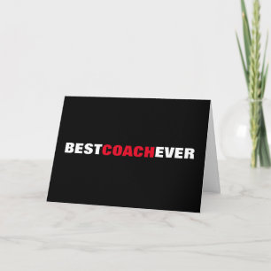 Best Coach Ever Custom Appreciation Card