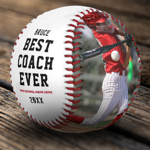 Best Coach Ever Custom Baseball