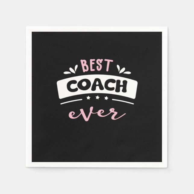 Best Coach Ever Gift Idea Napkin (Front)