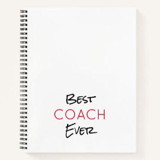 Best Coach Ever Notebook School Sports CustomNAME
