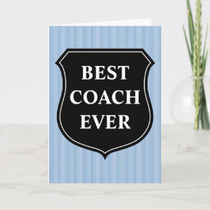 Best coach ever thank you greeting card