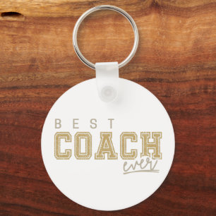 Best Coach Ever Trainer Vintage Design for Teacher Keychain