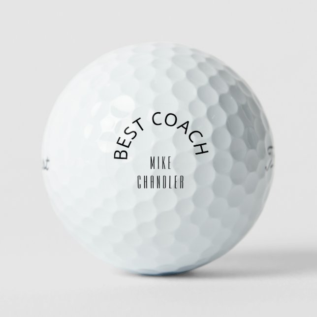 Best Coach Golf "Coach Name" Titleist Pro V1 Golf Balls (Front)