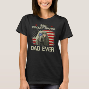 Best Cocker Spaniel Dad Ever US Flag Dog Lover Fat T-Shirt