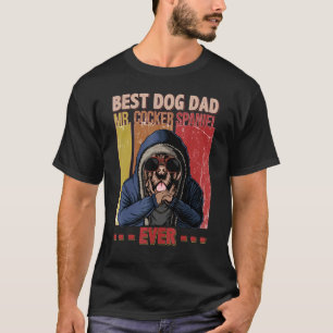 Best Cocker Spaniel Dog Dad Life Vintage Father's T-Shirt