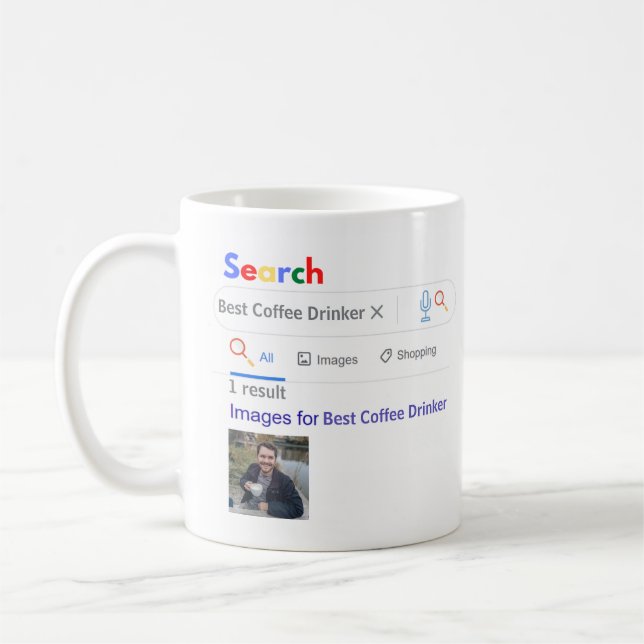 BEST COFFEE DRINKER GIft FUNNY World's No1 SEARCH Coffee Mug (Left)