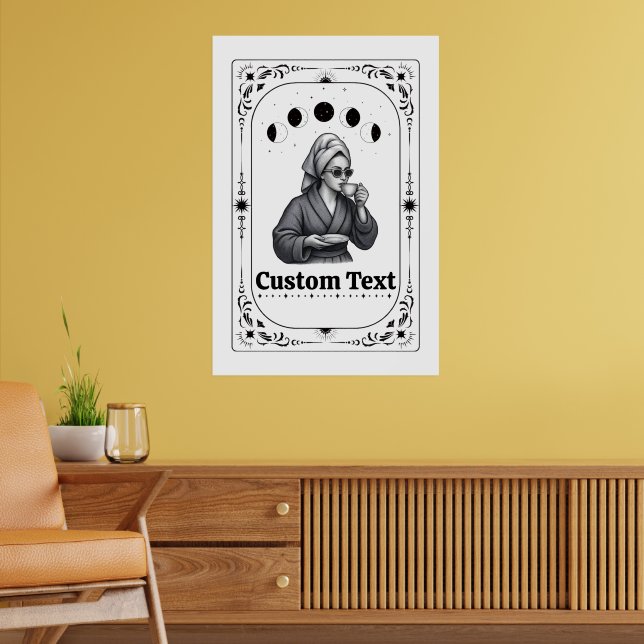 Best Coffee Lover Gift Customizable Tarot Zodiac Poster (Living Room 2)