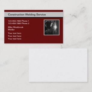 Best Construction Welding Service Business Cards
