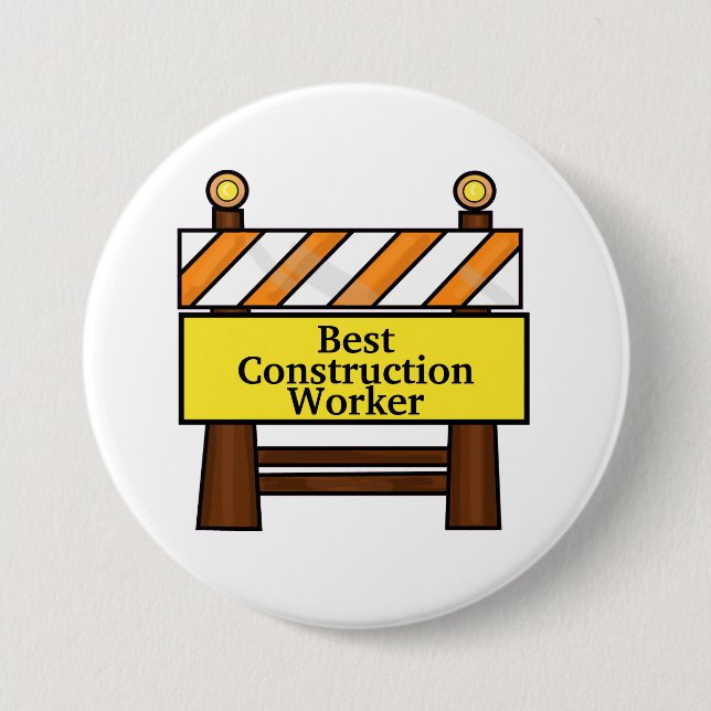 Best Construction Worker Button (Front)