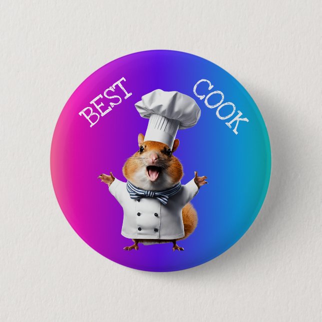 Best Cook chef cooking chief 2 Inch Round Button (Front)