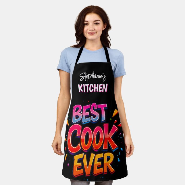 Best Cook Ever Mom's Kitchen Apron (Worn)