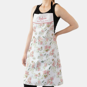 Best Cook Ever Named Pink Floral Apron