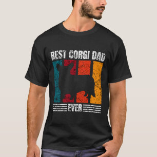Best Corgi Dad Ever Distressed T-Shirt