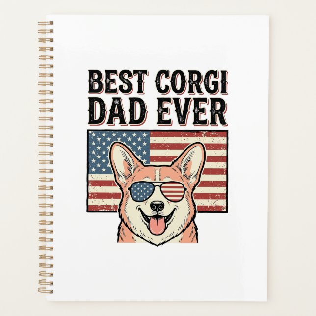 Best Corgi Dad Ever Patriotic Vintage Dog Shirt_1 (Devant)