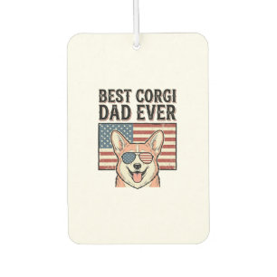 Best Corgi Dad Ever Patriotic Vintage Dog Shirt_1 Air Freshener